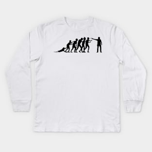 Zombies Evolution - Zombie Zombies Kids Long Sleeve T-Shirt